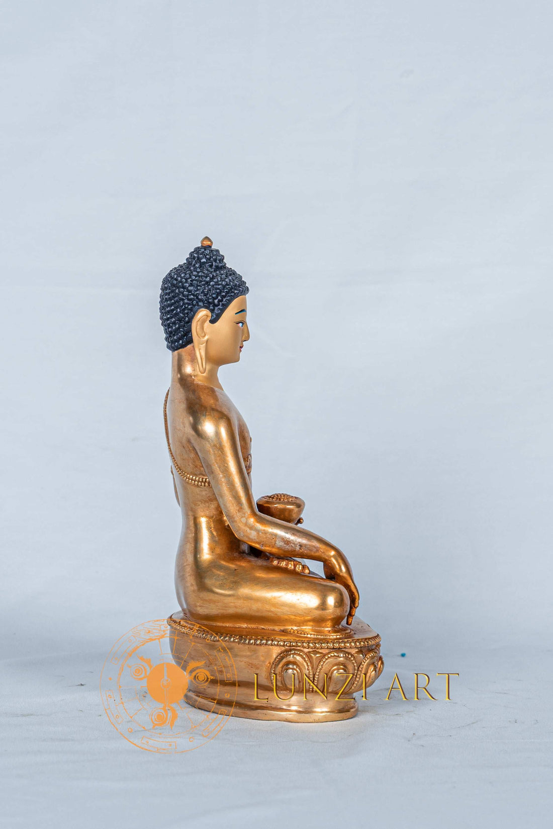 Shakyamuni buddha Statue | Fully Gold-Plated Copper - S-B-RM-FG-CG-SB-0105