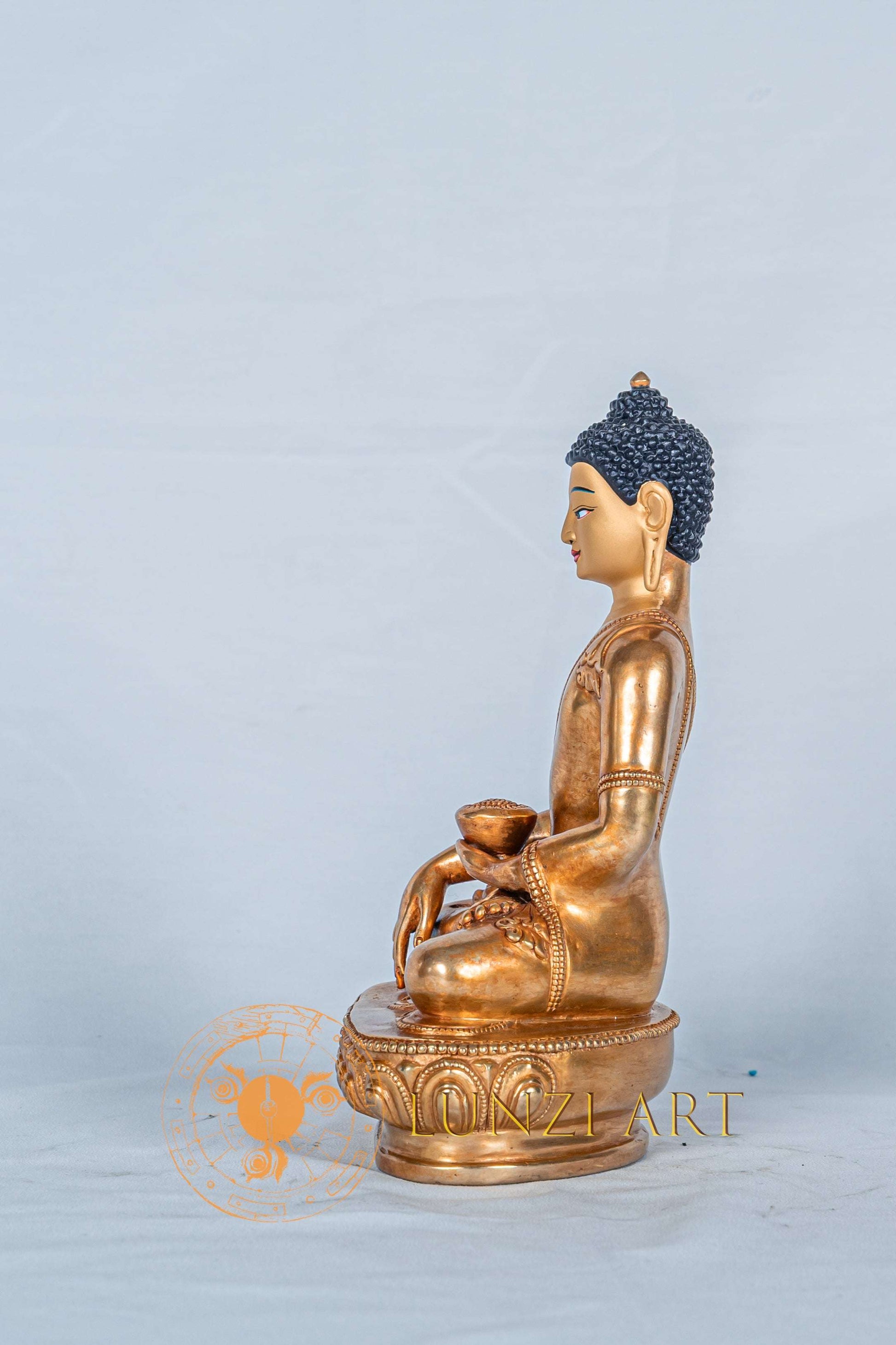 Shakyamuni buddha Statue | Fully Gold-Plated Copper - S-B-RM-FG-CG-SB-0105
