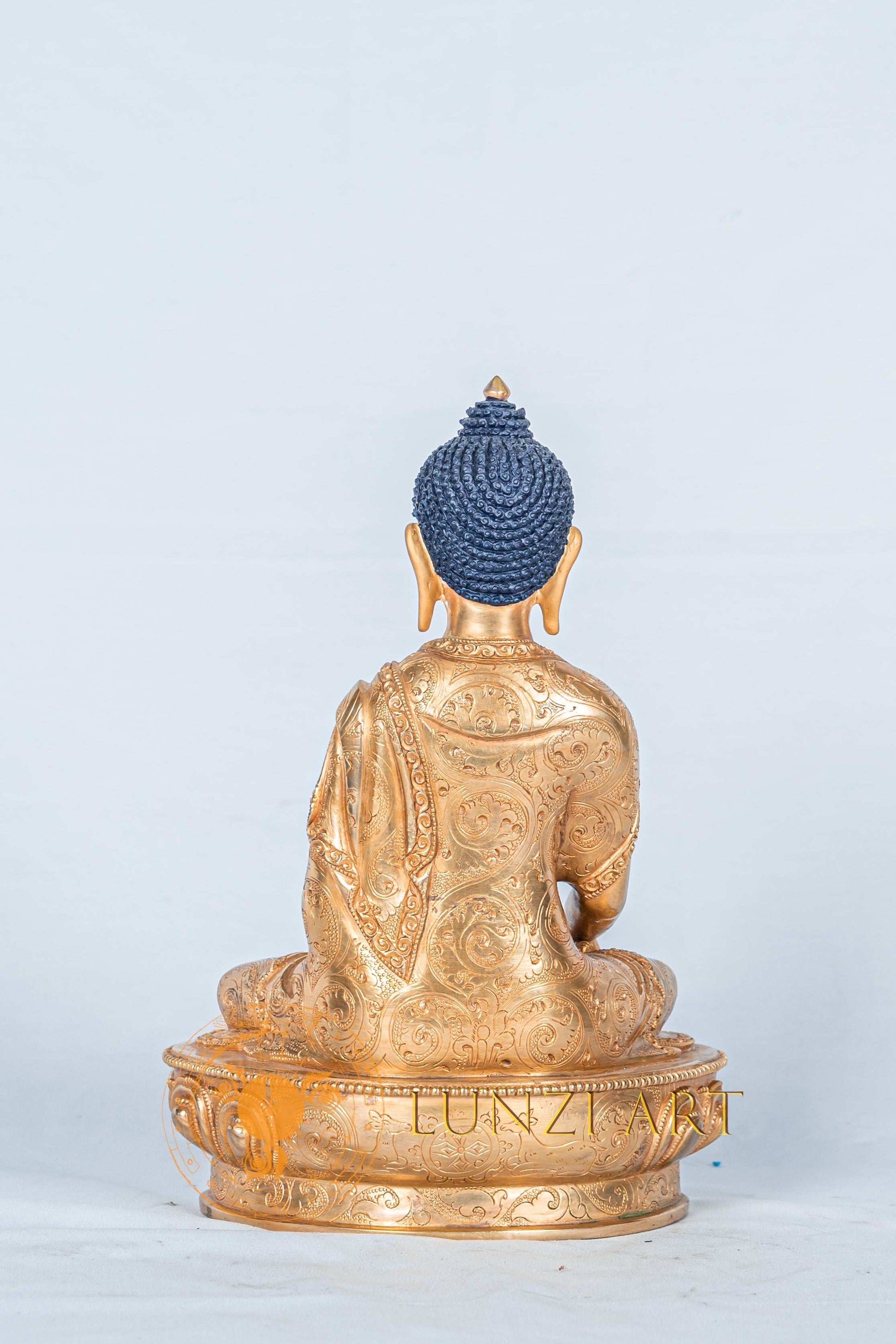 Shakyamuni buddha Statue | Fully Gold-Plated Copper - S-B-RM-FG-CG-SB-0108