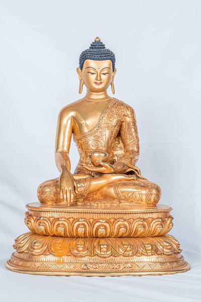 Shakyamuni buddha Statue | Fully Gold-Plated Copper - statues