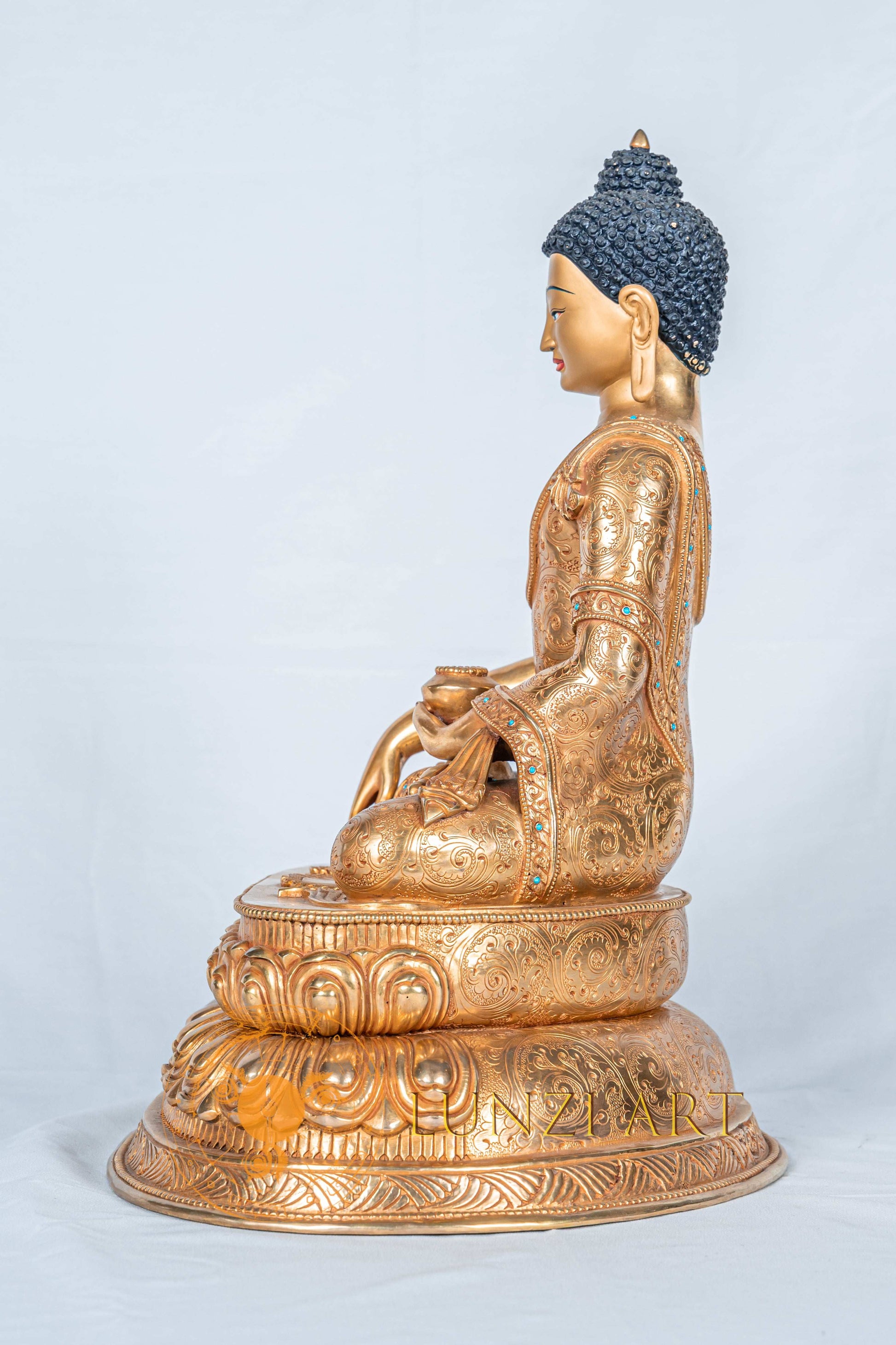 Shakyamuni buddha Statue | Fully Gold-Plated Copper - statues