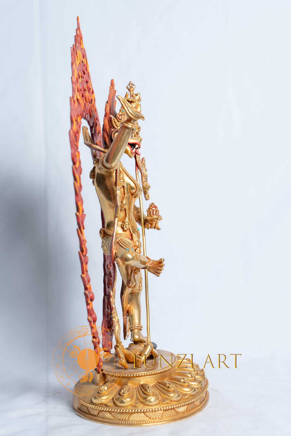 Simha Mukha Statue | Copper with 24k Full Gold Plating - S-B-RM-FG-CG-SM-0059