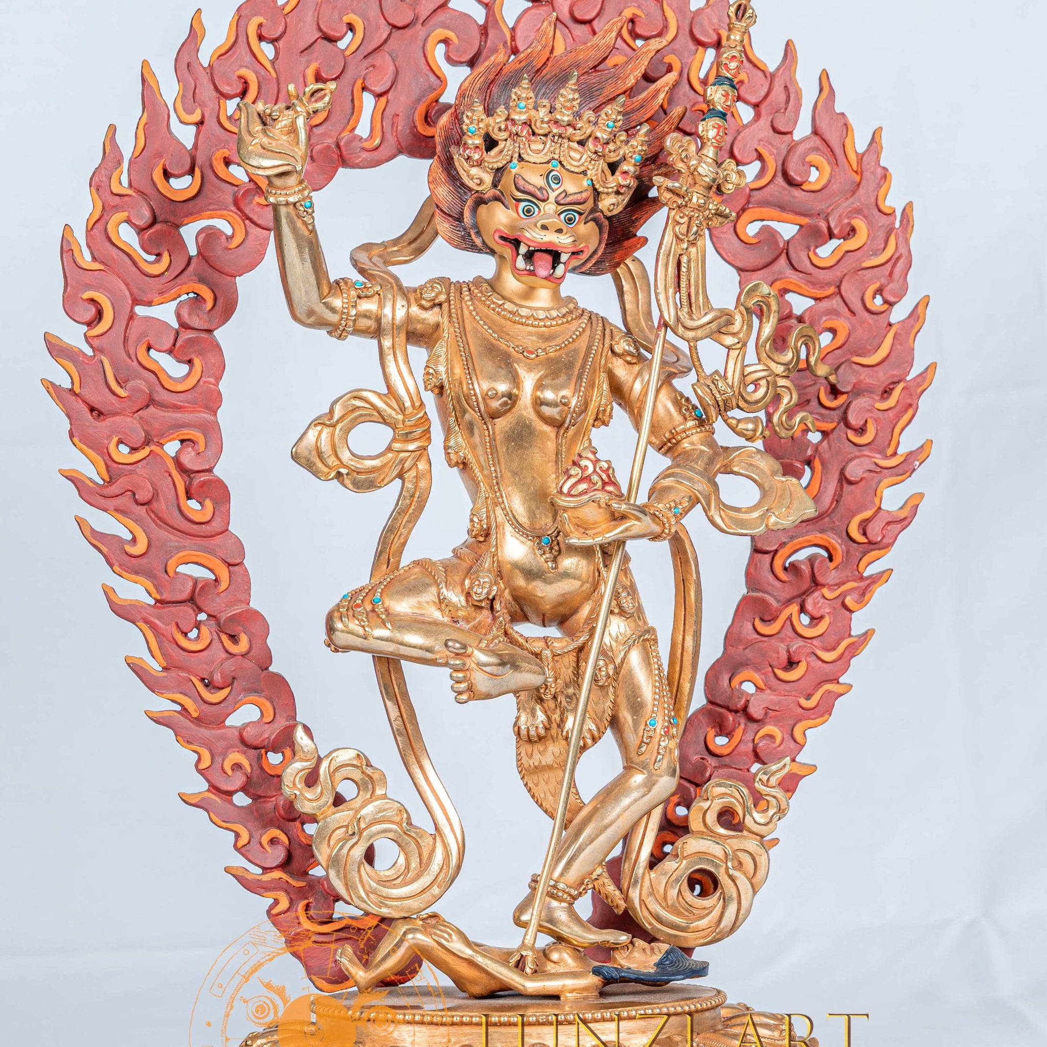 Simhamukha | Full Gold Plated - statues