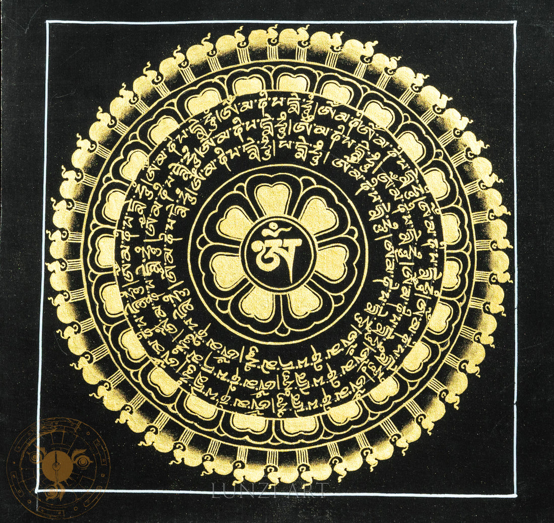 Six-character Mantra Mandala Thangka - Thangka