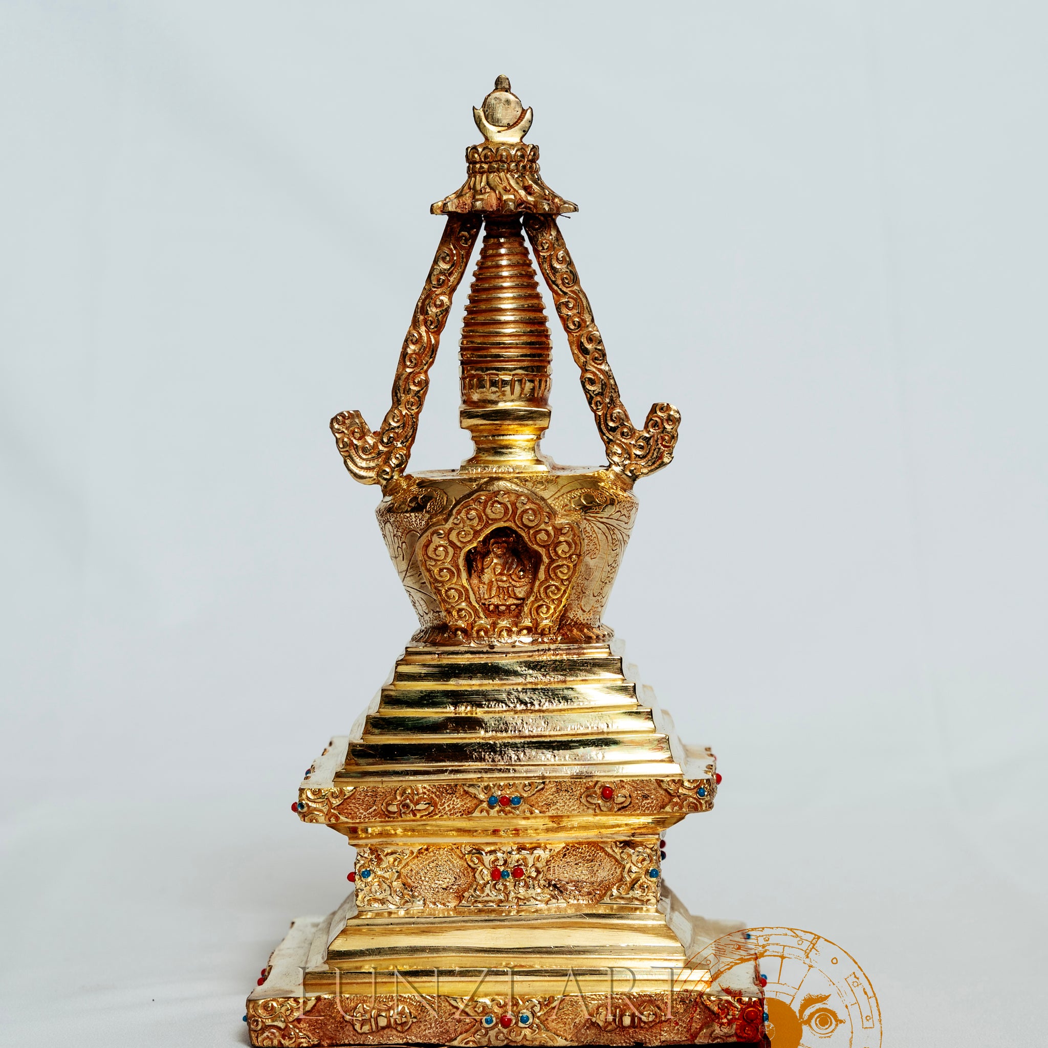 Stupa | Brass with 24k Gold Plating - statues