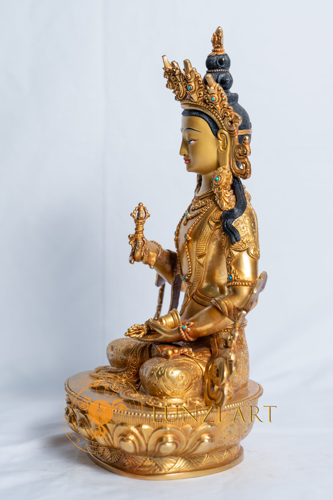 Supreme Vajrasattva Statue | Fully Gold Plated Copper - S-B-RM-FG-CG-VS-0023