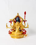 Ten-Armed Namasangiti Manjushri Statue | 24k Gold Plated Gilded Copper - statues