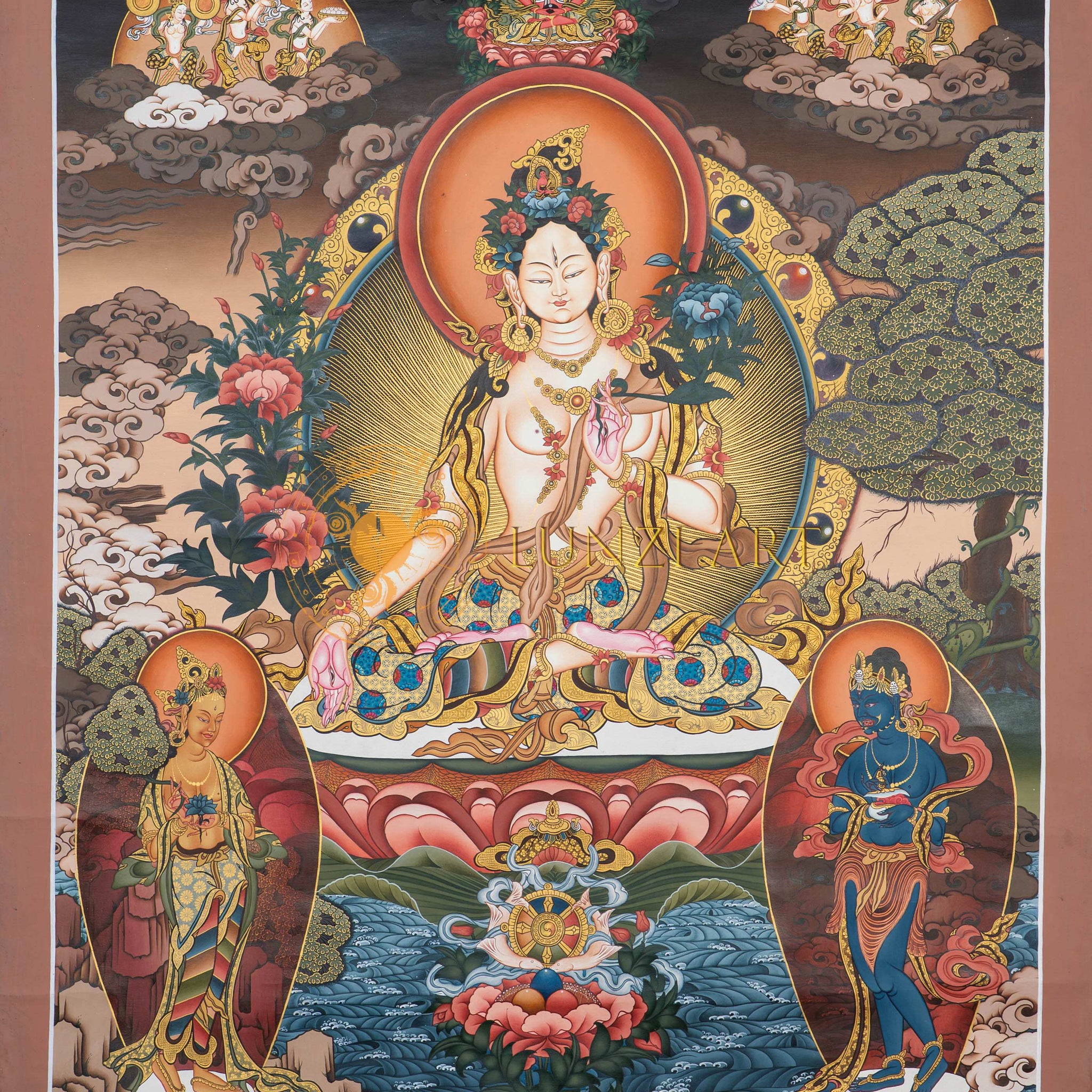 Thangka of the Healing Light: White Tara - Thangka