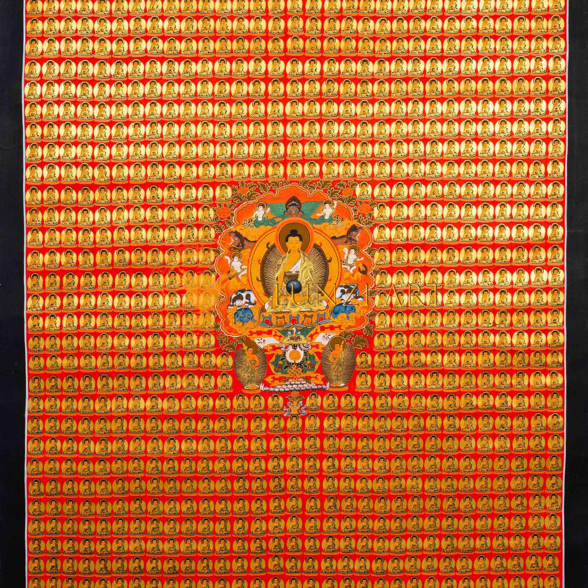 The Assembly of 1,000 Buddhas: A Thousand Paths to Enlightenment - Thangka