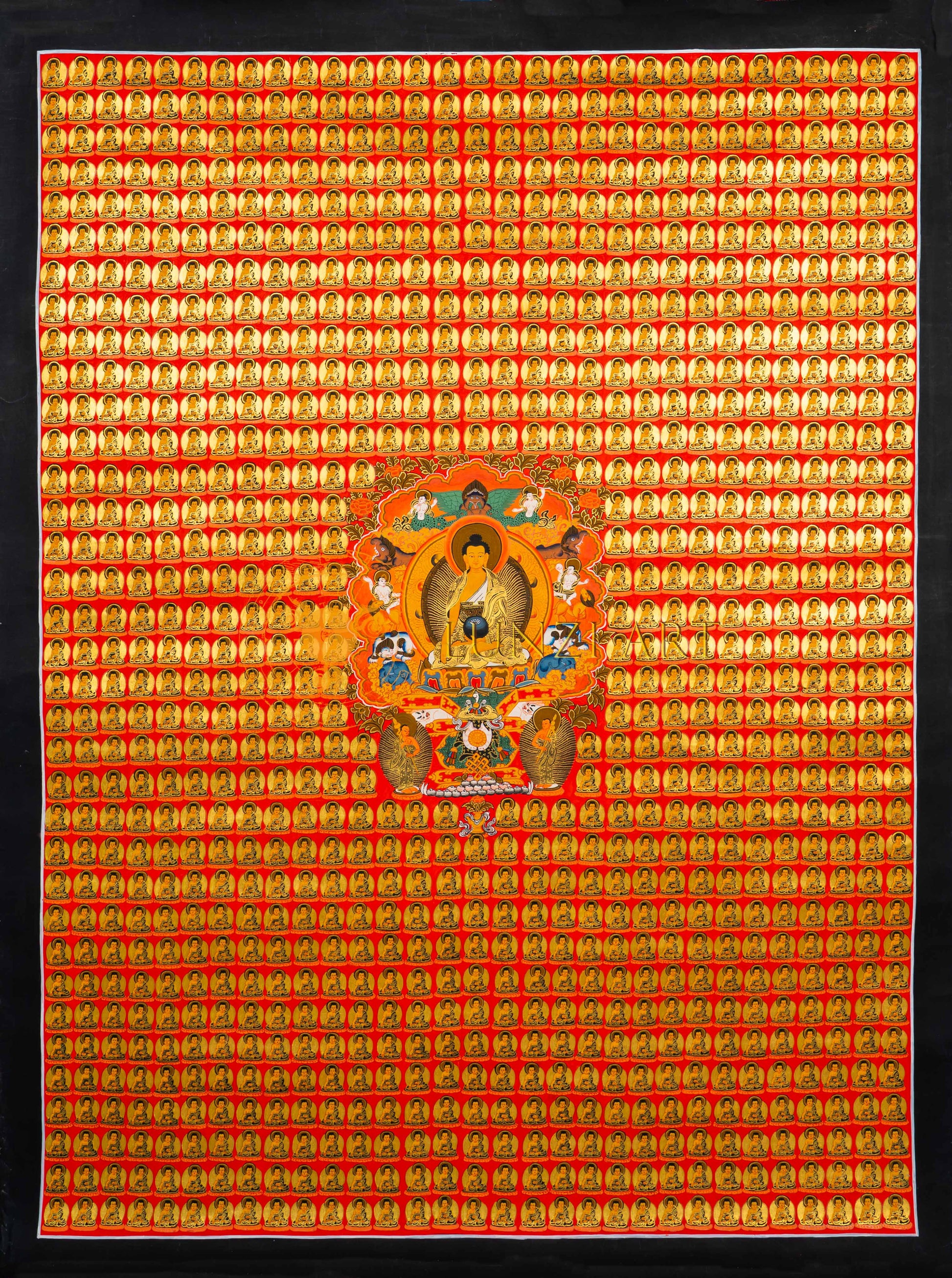 The Assembly of 1,000 Buddhas: A Thousand Paths to Enlightenment - Thangka