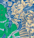 The Azure Mandala of Compassion: Green Tara in Celestial Bloom Thangka Painting - T-S-BT-RB-GT-0026