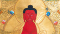 The Buddha of Infinite Light: Red Amitabha Thangka Painting - T-S-BT-CB-AU-AB-0020