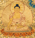 The Buddha of Infinite Light: Red Amitabha Thangka Painting - T-S-BT-CB-AU-AB-0020