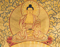 The Buddha of Infinite Light: Red Amitabha Thangka Painting - T-S-BT-CB-AU-AB-0020