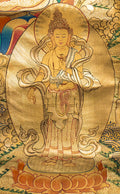 The Buddha of Infinite Light: Red Amitabha Thangka Painting - T-S-BT-CB-AU-AB-0020
