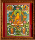 The Divine Shakyamuni Buddha with Disciples Thangka - T-S-BT-RB-AU-SB-0149