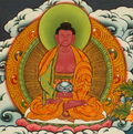 The Divine Shakyamuni Buddha with Disciples Thangka - T-S-BT-RB-AU-SB-0149