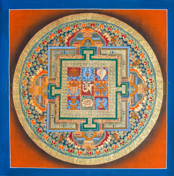 The Eight Auspicious Mandala Thangka: A Palace of Universal Blessings - T-PS-SS-OB-AM-69