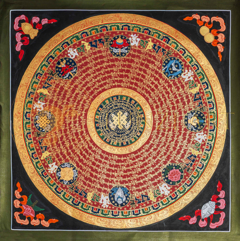 The Eight Auspicious Mandala: The Eternal Knot of Wisdom - T-PS-SS-RB-IM-65