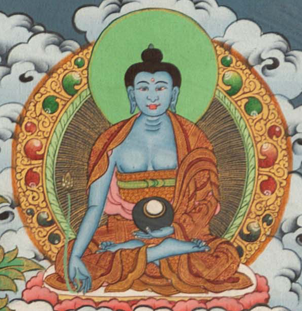 The Enlightened Shakyamuni Buddha with Attendants Thangka - T-S-BT-RB-AU-SB-0148