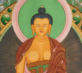 The Enlightened Shakyamuni Buddha with Attendants Thangka - T-S-BT-RB-AU-SB-0148
