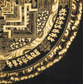 The Gold Kalachakra Mandala Thangka: A Luminous Map of Infinite Time - T-PS-SS-BB-KM-94
