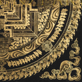 The Golden Kalachakra Thangka: An Architectural Portal to Equilibrium - T-PS-SS-BB-KM-90