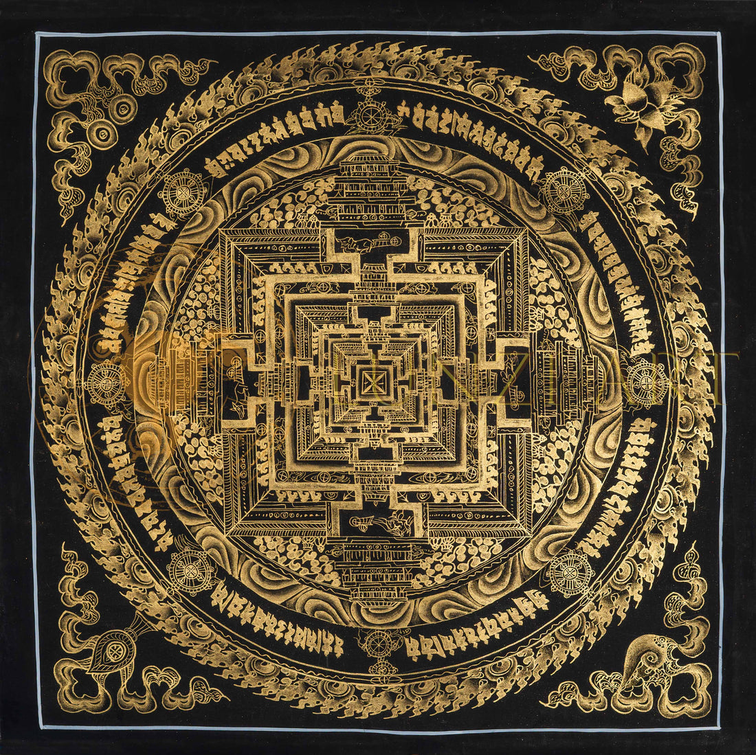The Golden Kalachakra Thangka: An Architectural Portal to Equilibrium - T-PS-SS-BB-KM-90