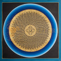 The Golden Mantra Mandala Thangka: A Celestial Compass of Inner Peace - T-PS-SS-BB-RMM-99