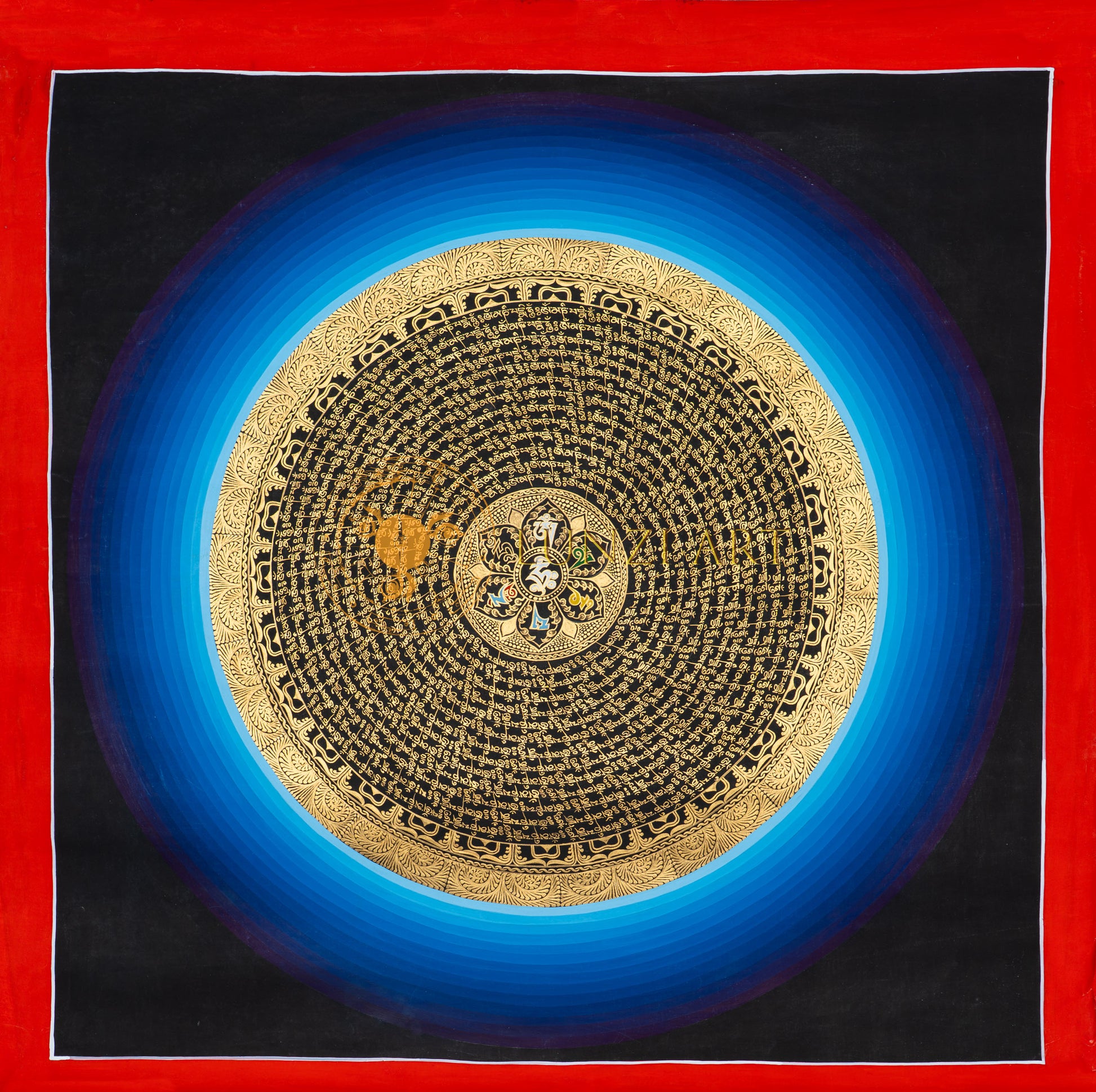 The HUM Mantra Mandala: A Circle of Divine Sound - T-S-BT-RB-MM-0061