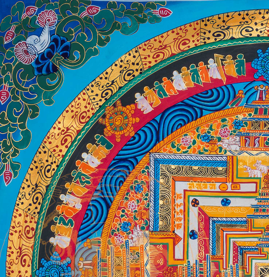The Kalachakra Mandala Thangka: The Sacred Blueprint of Universe - T-PS-SS-BB-KM-95