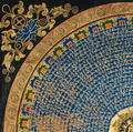 The Lapis Mantra Mandala Thangka: A Celestial Hub of Divine Resonance - T-PS-SS-BB-MM-96