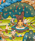 The Life of Buddha Thangka: A Visual Odyssey of the Twelve Great Deeds - T-B-HT-BB-AU-LB-0086