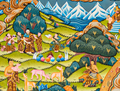 The Life of Buddha Thangka: A Visual Odyssey of the Twelve Great Deeds - T-B-HT-BB-AU-LB-0086