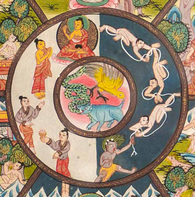 The Mystical Wheel of Life Thangka - T-S-BT-PB-AU-WOL-0154