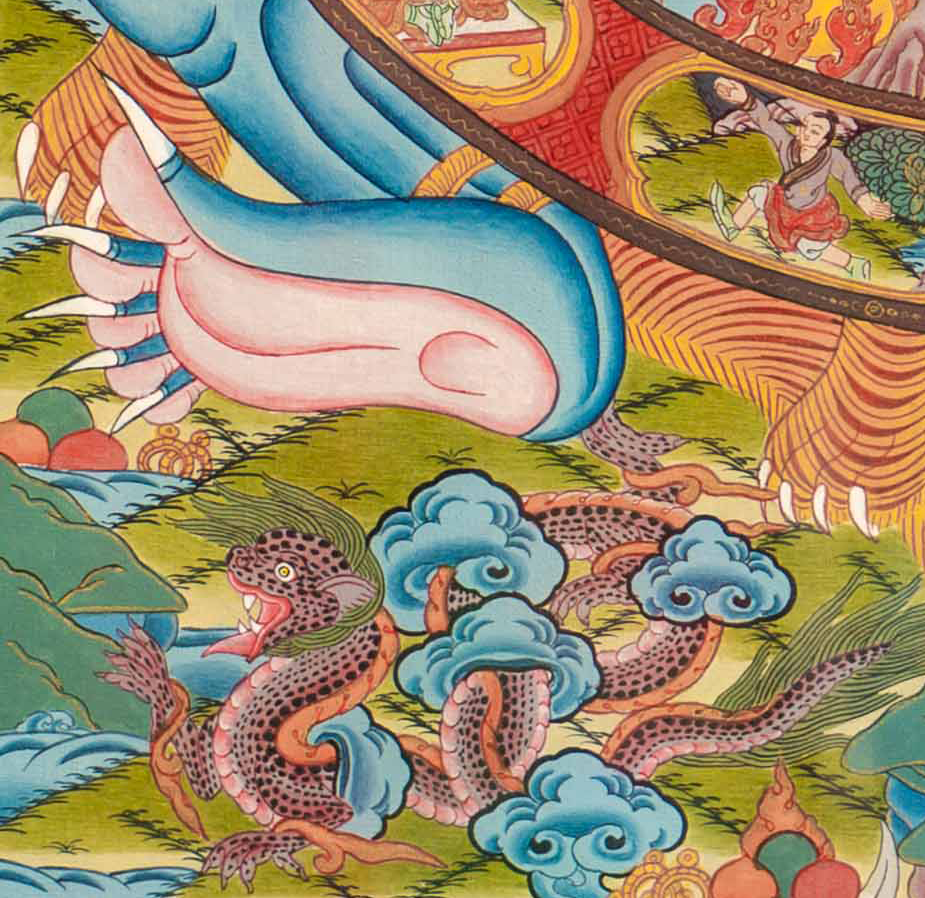 The Mystical Wheel of Life Thangka - T-S-BT-PB-AU-WOL-0154
