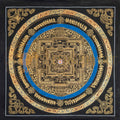 The Obsidian Kalachakra Thangka: A Golden Gateway to Cosmic Order - T-PS-SS-BB-KM-89