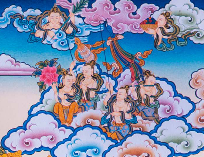 The Prosperous Lion Jambhala Thangka - T-S-BT-GB-AU-L-0142