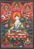 The Radiant Healer: White Tara Thangka Painting - T-S-BT-BB-AU-WT-0024