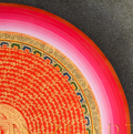The Red Mantra Mandala Thangka: A Sun of Heart Energy - T-PS-SS-RB-RMM-100