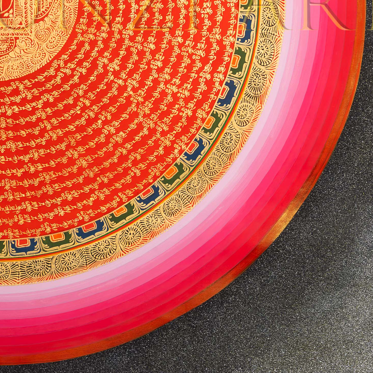 The Red Mantra Mandala Thangka: A Sun of Heart Energy - T-PS-SS-RB-RMM-100