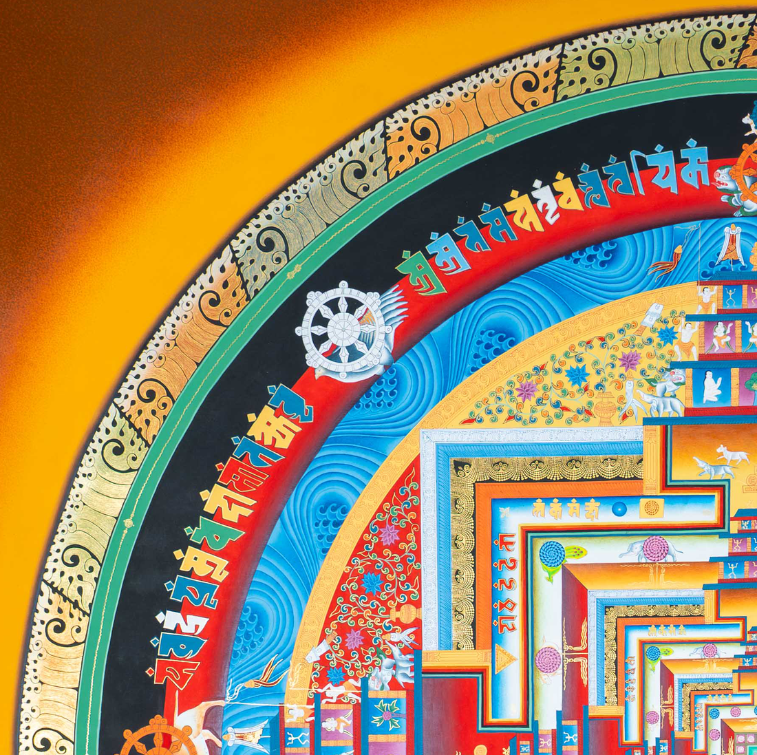 The Sacred Kalachakra Mandala Thangka - T-S-BT-BB-AU-KM-0144