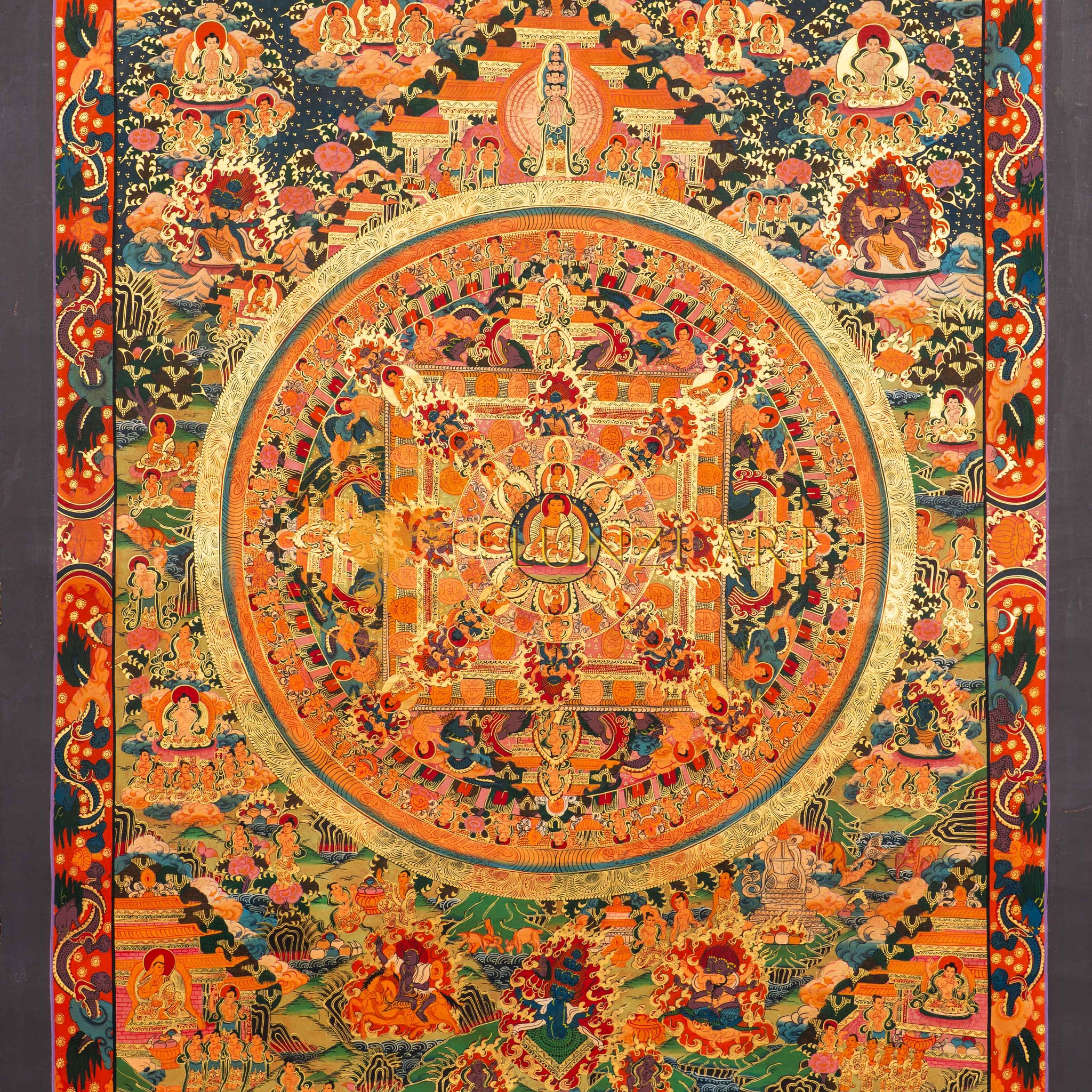 The Sacred Mandala Thangka of Enlightenment - Thangka