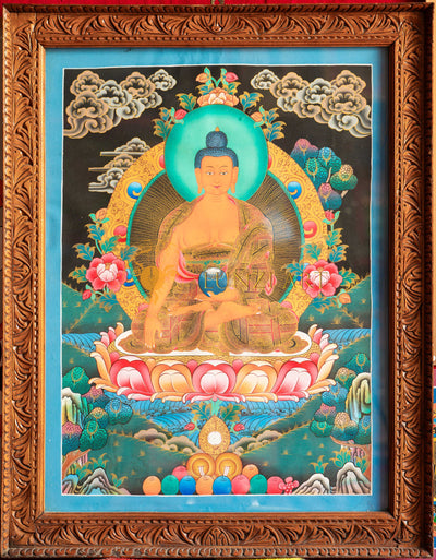 The Serene Shakyamuni Buddha Thangka
