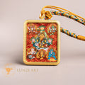 The Six Jambhala Thangka: Sacred Wealth Deity Necklace - L-MJ-0018