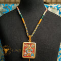 The Six Jambhala Thangka: Sacred Wealth Deity Necklace - L-MJ-0018