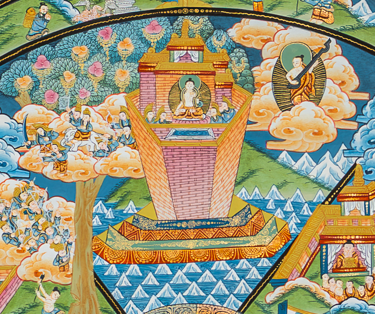 The Wheel of Life (Bhavachakra) Thangka: A Sacred Mirror of the Human Mind - T-B-HT-BB-AU-WOL-0087
