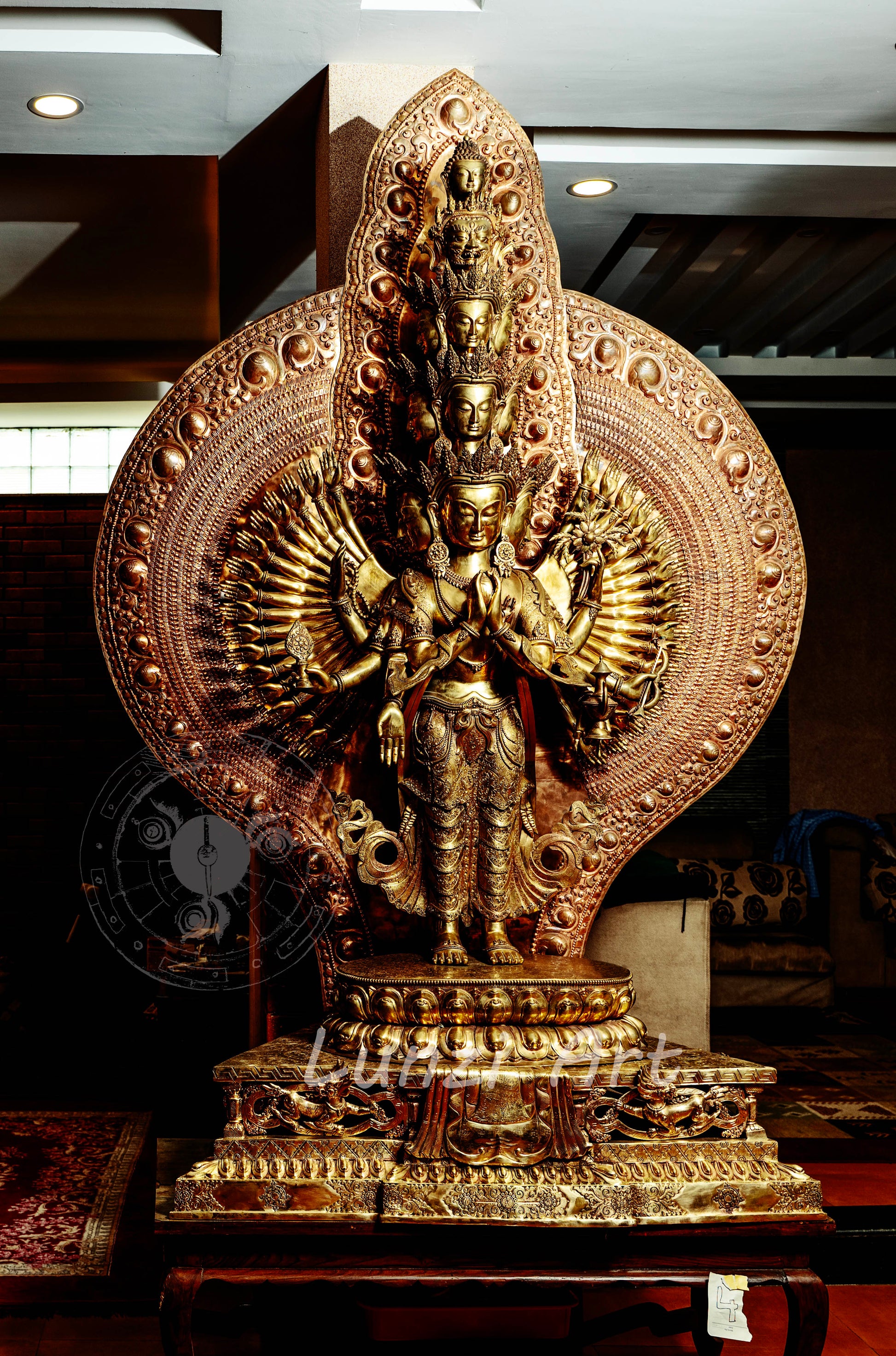 Thousand-Armed, Multi-Faced Avalokiteshvara |Refined Copper - S-P-SS-C-TAA-0004