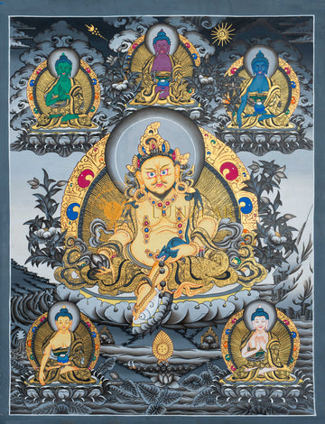 Tibetan Jambhala Thangka - Thangka