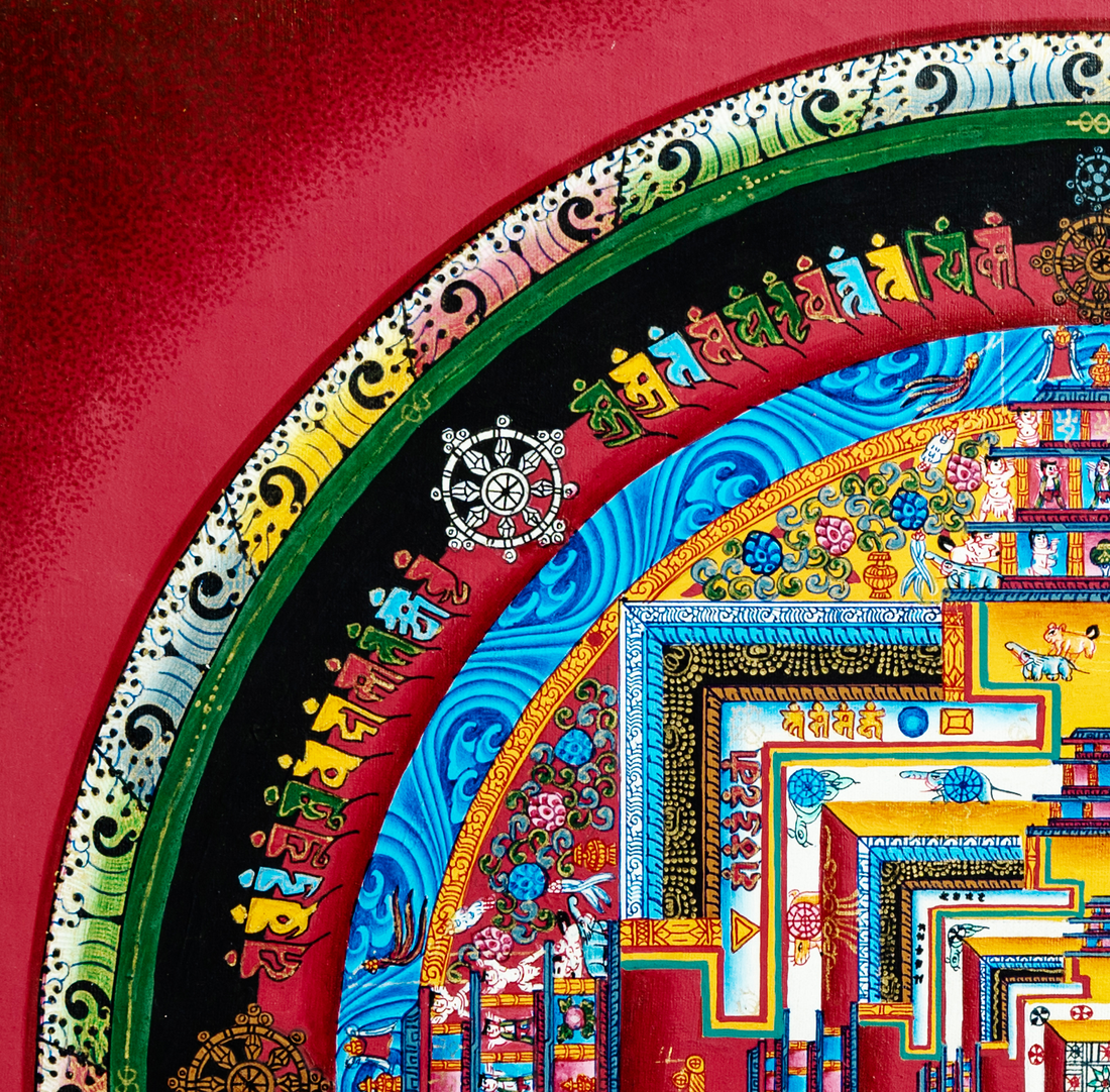 Top quality thangka "Kalachakra Mandala" - T-B-HT-RB-AU-KM-0003